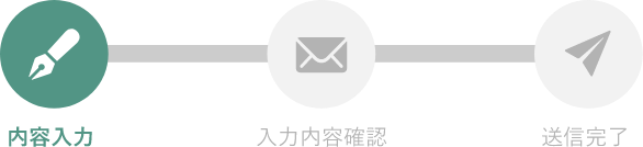 内容入力 入力内容確認 送信完了